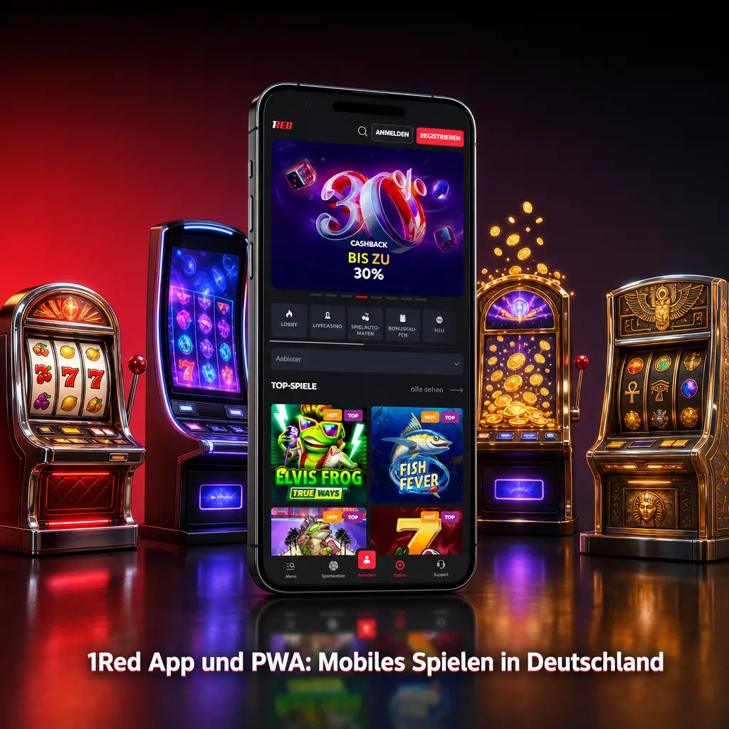 1Red PWA und mobile App für Deutschland – schnelles Casino-Spielen unterwegs mit weniger Datenverbrauch