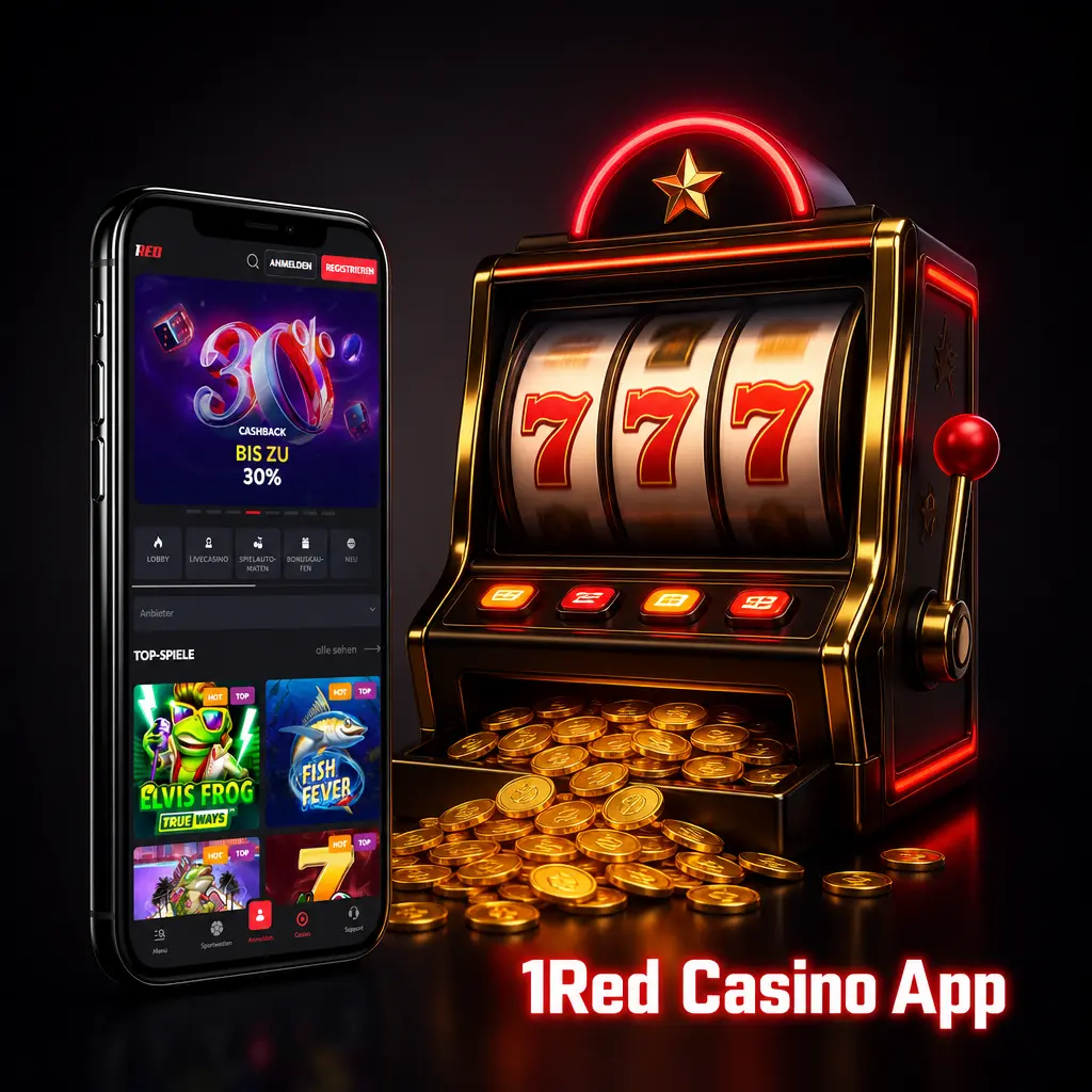 1Red Casino App mit Slots, Tischspielen und Live-Casino mit echten Dealern von NetEnt und Evolution Gaming