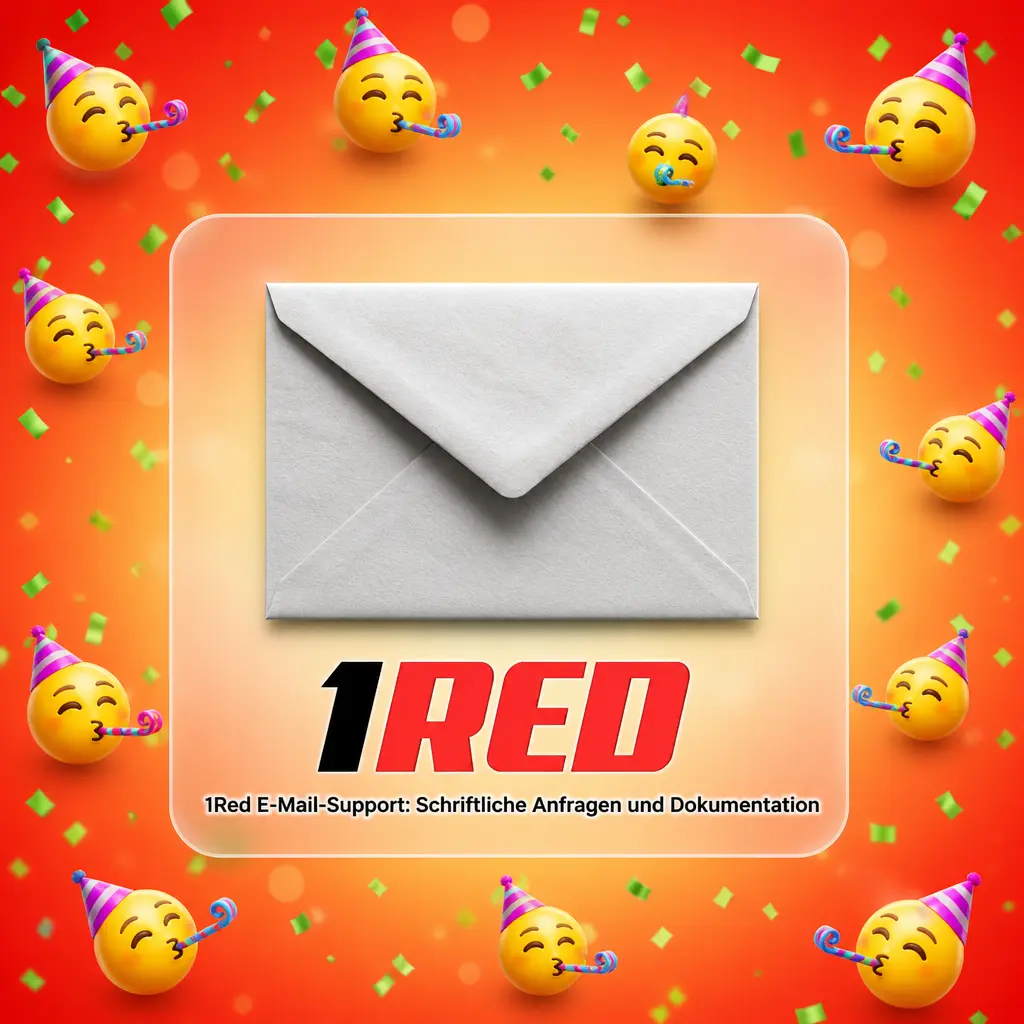 1Red E-Mail-Support: Schriftliche Anfragen an support@1red.com für KYC, Beschwerden und Transaktionshistorien