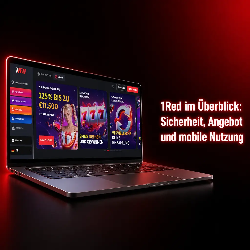 1Red Plattform: Sportwetten, Casino-Gaming, SSL-Sicherheit und mobile App für Android und iOS in Deutschland