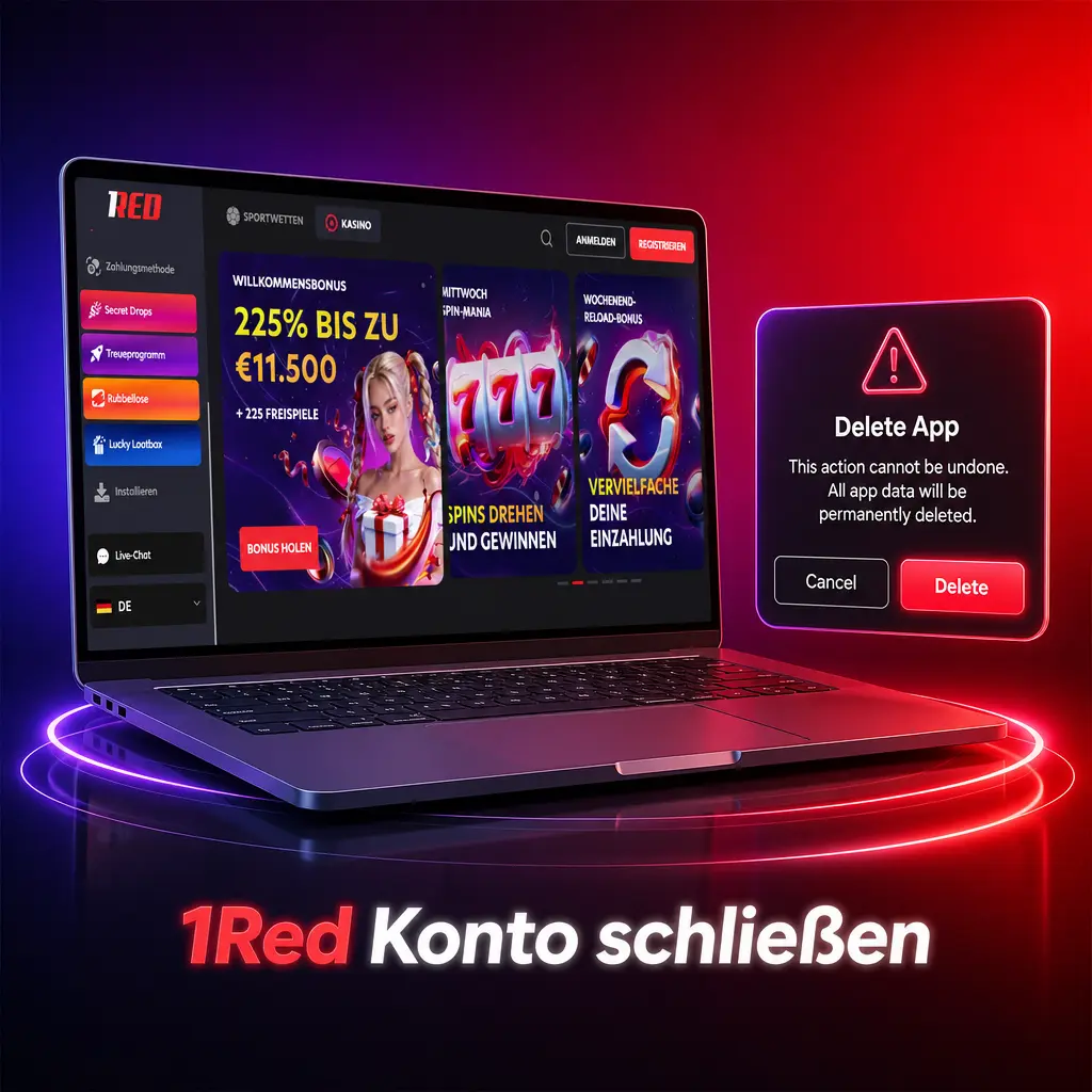 1Red Konto schließen: Anleitung zur Kontolöschung per Support-Kontakt und Auszahlung offener Guthaben