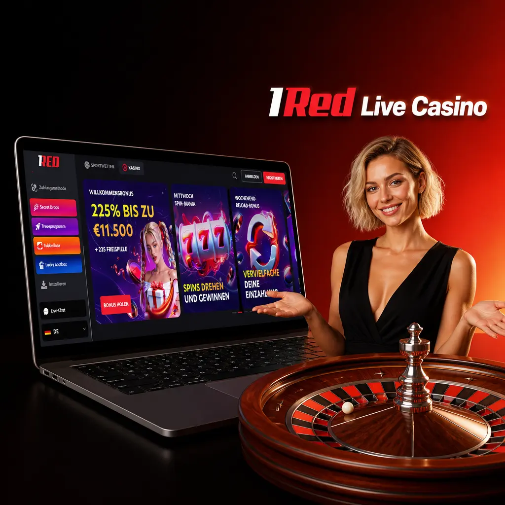 1Red Live Casino mit echtem Dealer per HD-Stream – Roulette, Blackjack, Baccarat & Game Shows