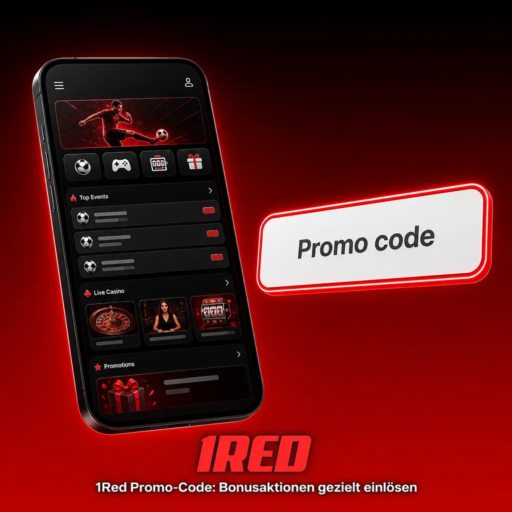1Red Promo-Code eingeben und Bonusaktionen für registrierte Spieler gezielt bei der Einzahlung einlösen
