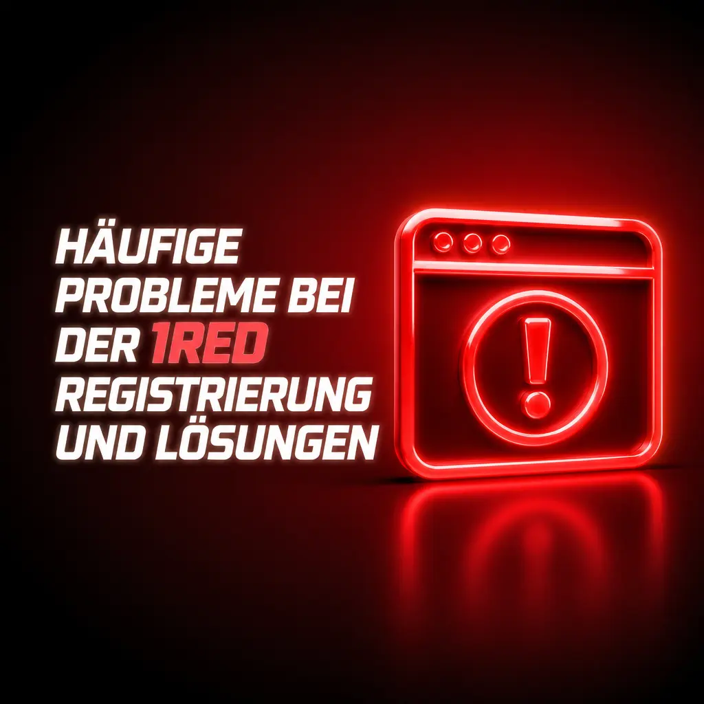 Häufige Probleme bei der 1Red Registrierung mit Lösungen zu E-Mail, Formular und Verifizierung