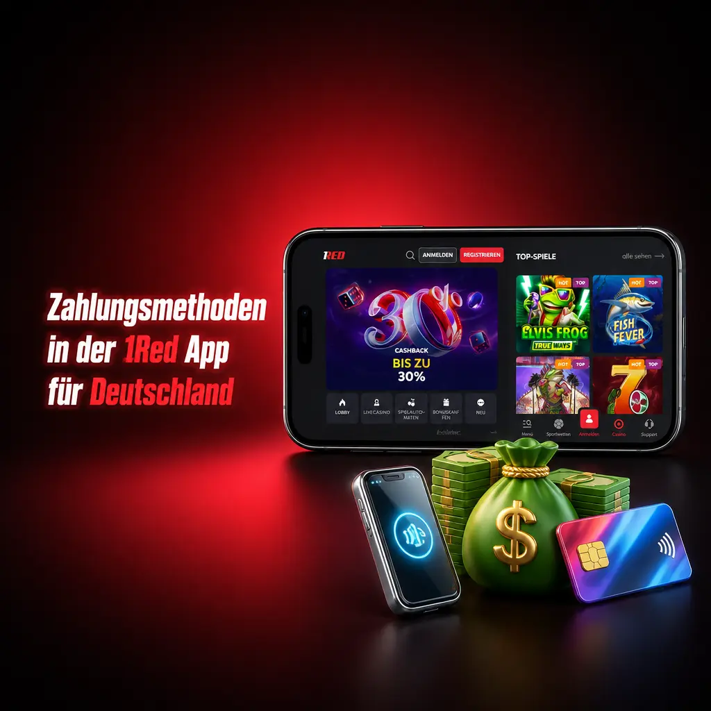 Zahlungsmethoden in der 1Red App: Visa, Mastercard, SEPA, EcoPayz und Klarna – sicher per SSL